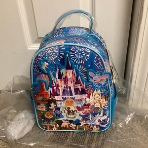 Loungefly Joey Chou Disney Parks attractions Mini Backpack New with Tags retired